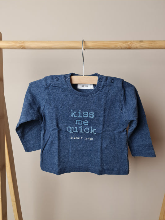 Longsleeve "Kiss me quick" 6m Baby Filou