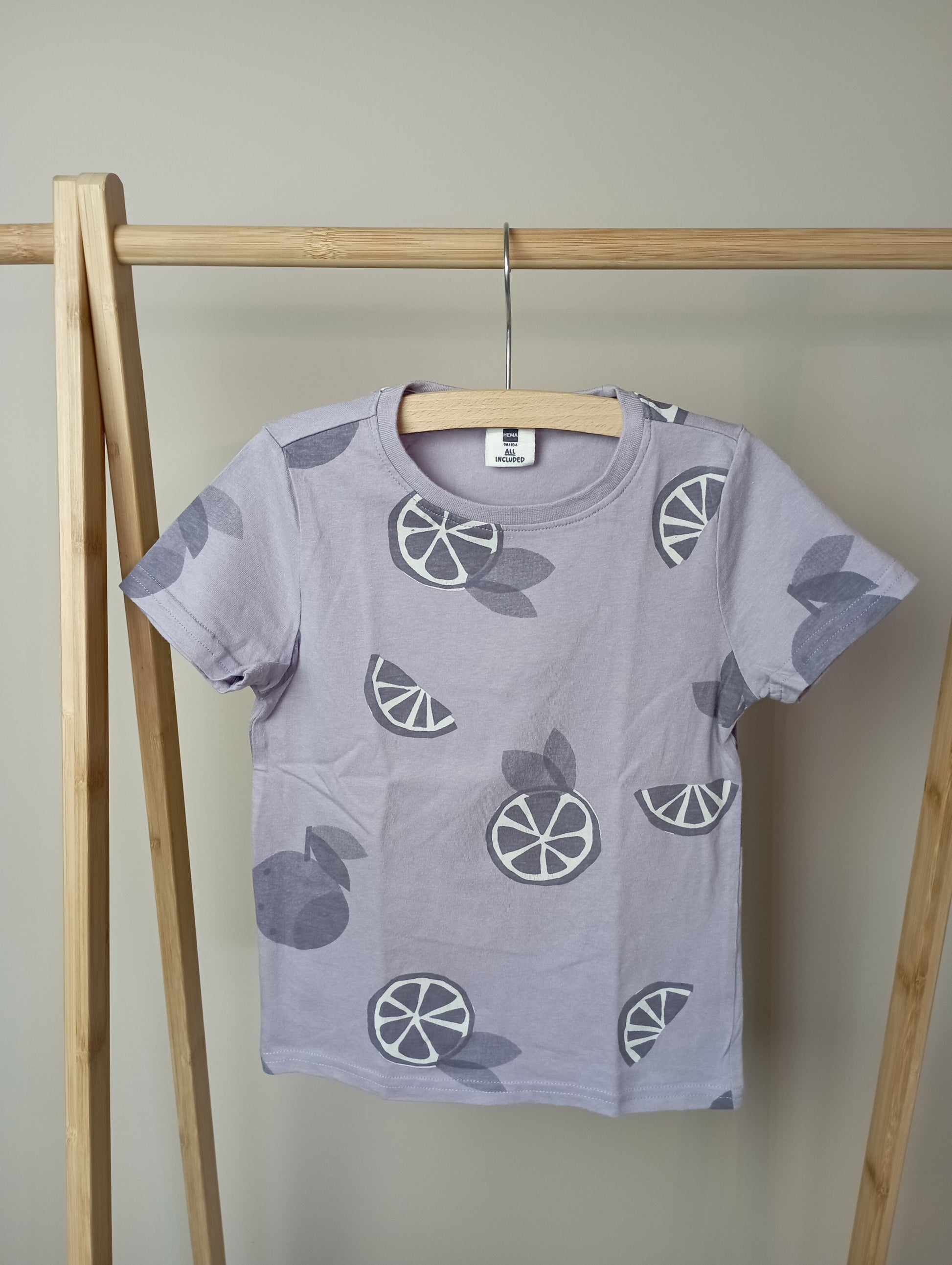 T-shirt met appelsienen 98/104 Hema