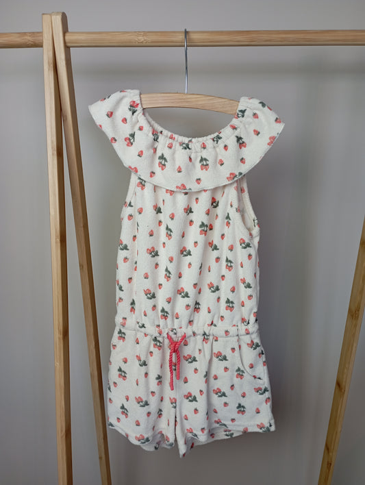 Playsuit met aardbeien 110/116 Hema