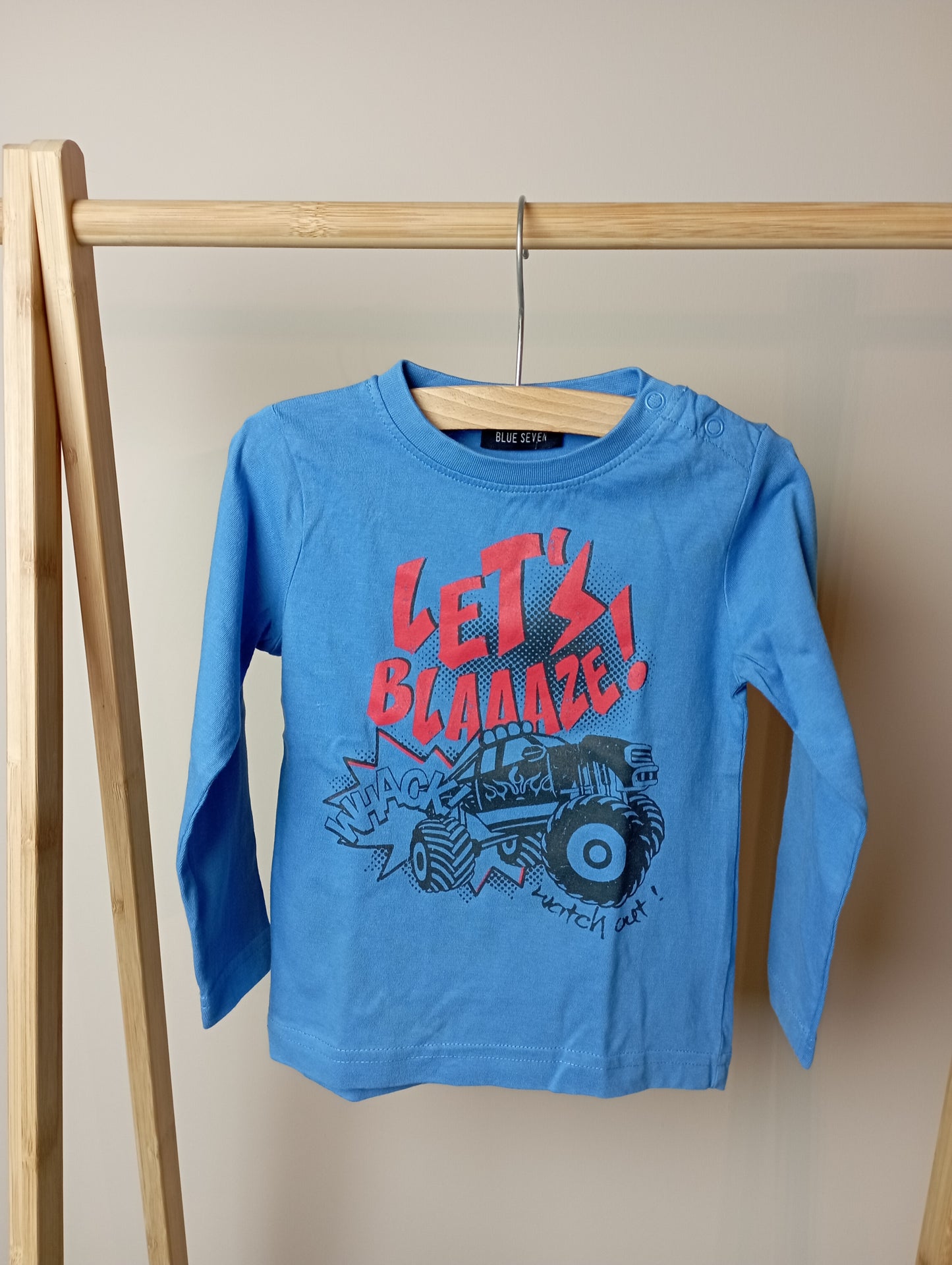 Longsleeve "Let's blaaaze!" 86 Blue Seven